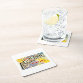 バーミンガムアラバマALオールドヴィンテージ旅行記念品 スクエアペーパーコースター (インサイチュ)