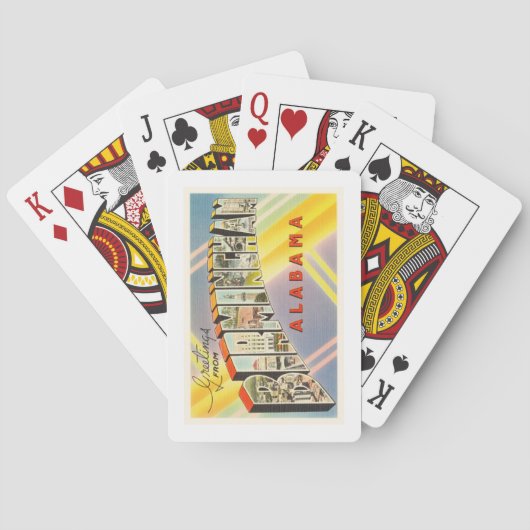 バーミンガムアラバマALオールドヴィンテージ旅行記念品 トランプ (裏面)
