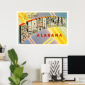 バーミンガムアラバマALオールドヴィンテージ旅行記念品 ポスター (ホームオフィス)