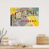 バーミンガムアラバマALオールドヴィンテージ旅行記念品 ポスター (キッチン)