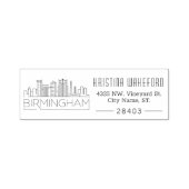 バーミンガムシティスカイライン |アドレスカスタムの入力 セルフインキングスタンプ (デザイン)