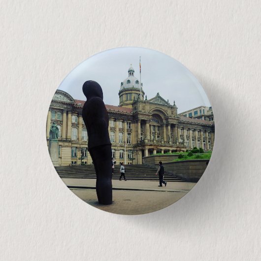 バーミンガムビクトリアスクエア3cmラウンドバッジ 缶バッジ (正面)