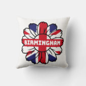 バーミンガムユニオンジャックサンフラワーイギリスプライド クッション (裏面)
