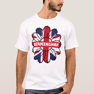 バーミンガムユニオンジャックサンフラワーイギリスプライド Tシャツ