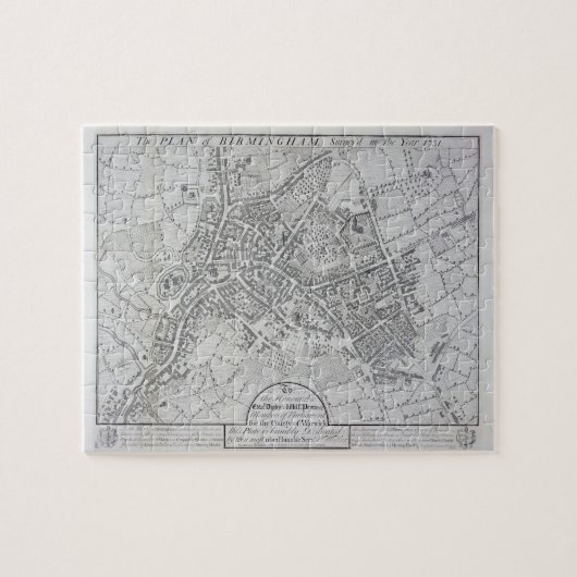 バーミンガム出版される1731年の計画1789年(engravin ジグソーパズル (横)