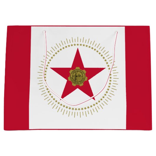 バーミンガム国旗、アラバマ大抱き枕 ラージペーパーバッグ (正面)