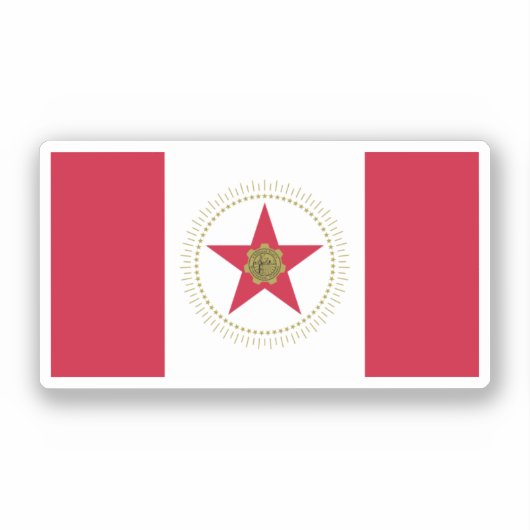 バーミンガム州旗，アラバマ州オーバルステッカー シール (正面)