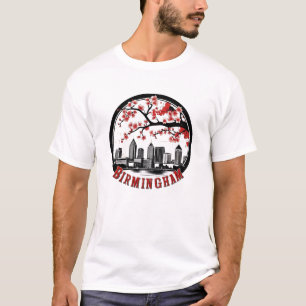 バーミンガム市アラバマ州 スカイラインTシャツ Tシャツ