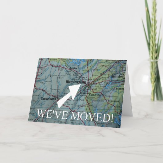 バーミンガム引っ越しましたアドレスの発表 案内状 (正面)