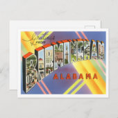 バーミンガム，アラバマヴィンテージ大文字葉書 ポストカード (正面/裏面)