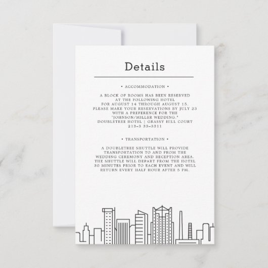 バーミンガム(アラバマ州)での結婚式 | ゲスト情報 招待状 (正面)