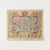 バーミンガム、イギリスののハート地図 タペストリー (正面(横))