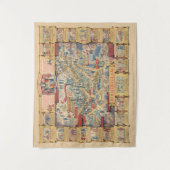 バーミンガム、イギリスののハート地図 タペストリー (正面)