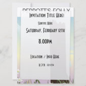 バーミンガム、エドバストン・パーロット・フォリー 招待状 (裏面)