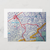 バーミンガム, ALヴィンテージ地図はがき ポストカード (正面/裏面)