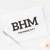 バーミンガムIATAステッカー1 楕円形シール (封筒)