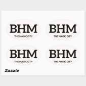 バーミンガムIATAステッカー1 楕円形シール (シート)