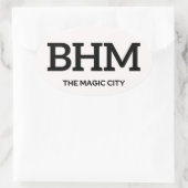 バーミンガムIATAステッカー1 楕円形シール (バッグ)