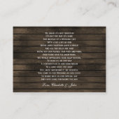 バームウッド・メイソン・ジャー・ラス結婚ズの詳細・カード エンクロージャーカード (裏面)