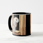 バームフクロウのウインドウアニマルバード マグカップ (正面左)