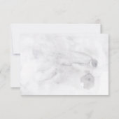 バームフクロウの結婚水彩反応カードRSVP 出欠カード (裏面)