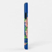 バームフクロウピンク花ブルー Case-Mate iPhoneケース (裏面/右)