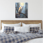 バームフクロウ夢の風景、油絵 キャンバスプリント (インサイチュ (寝室))