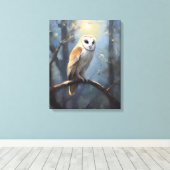 バームフクロウ夢の風景、油絵 キャンバスプリント (インサイチュ (ウッドフロア))
