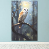 バームフクロウ夢の風景、油絵 キャンバスプリント (インサイチュ (ウッドフロア))