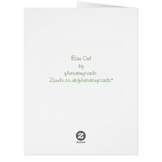バームフクロウ用挨拶カード (裏面)