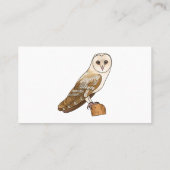 バームフクロウ鳥の漫画イラストレーション 名刺 (裏面)