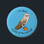 バームフクロウ鳥の漫画イラストレーション 缶バッジ<br><div class="desc">バームフクロウ鳥の漫画イラストレーション</div>