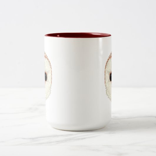 バームフクロウ15oz.マグダークレッド ツートーンマグカップ (中央)