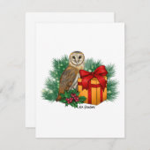 バームフクロウ – ホリデーカード (正面/裏面)