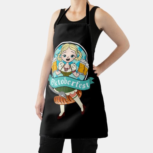 バーメイドオクトーバーフェストおもしろいドイツ人女性ディルンブルブラット エプロン (インサイチュ)