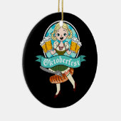 バーメイドオクトーバーフェストおもしろいドイツ人女性ディルンブルブラット セラミックオーナメント (右)