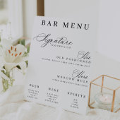 バーメニューのシグネチャーシグネチャーとカクテル 台座サイン