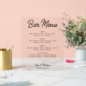 バーメニューアルコールドリンク結婚ズのミニマル主義 アクリルサイン (ウェディング)