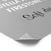 バーメニューサイン編集可能カラーカクテルグラス ポスター (角)