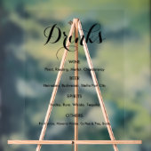 バーメニュー飲み物ウェディングパーティエレガントー アクリルサイン (ニュートラル)