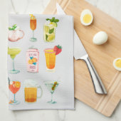 バーメニュー – ハッピーアワーバーテンダー キッチンタオル (四つ折り)