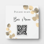 バーメニューQRコードeucalyptus golden フォトプラーク (正面)