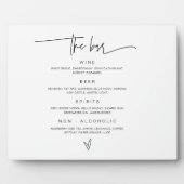 バーメニュ結婚ーのドリンクサイン披露宴Decor G400 フォトプラーク (正面)