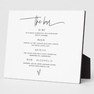 バーメニュ結婚ーのドリンクサイン披露宴Decor G400 フォトプラーク