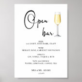 バーメニュ結婚ーの看板を開く ポスター (正面)