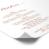 バーメニュ結婚ーズテラコッタラスト秋ミニマル ポスター (角)