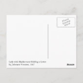 バーメールによる女中の持ち込み女性 ポストカード (裏面)