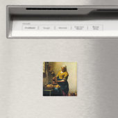 バーメールのメイドマンがミルクを注ぐ(1660年頃) マグネット (インサイチュ (食洗機))