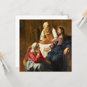 バーメール – マルタとマリアの家のキリスト カード (正面/裏面インサイチュ)