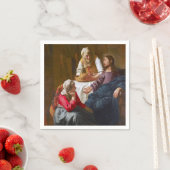 バーメール – マルタとマリアの家のキリスト スタンダードカクテルナプキン (インサイチュ)